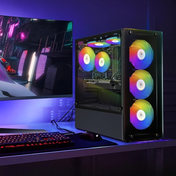 STGAubron Gaming Desktop, Core i7 3.4G up to 3.9G, GeForce GTX 1660 Super 6G GDDR6, 32G RAM, 1T SSD, WiFi, Wireless 5.0, RGB Fan x 6, RGB Keyboard&Mouse&Mouse Pad, RGB Wireless Sound Bar & Gaming Mic, W10H64 - Image 2