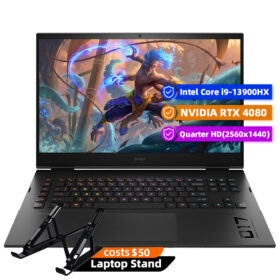 HP Omen Gaming Laptop, 17.3" 2560 x 1440 165Hz, Intel Core i9-13900HX 24-Core, NVIDIA GeForce RTX 4080 12GB, 64GB DDR5, 2TB SSD, Windows 11 Home, RGB Backlit KB, Wi-Fi 6E, Black