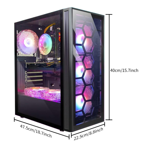 STGAubron Gaming Desktop PC, Core i7 3.4G up to 3.9G, GeForce RTX 2060 Super 8G GDDR6, 32G,1TB SSD,WiFi,Wireless 5.0, RGB Keybaord,RGB Mouse Pad,RGB Sound Bar,RGB Headset Mic, W10H64 - Image 2