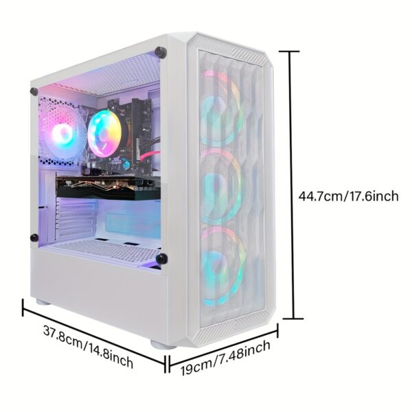 STGAubron Gaming Desktop PC, Radeon RX 580 8G GDDR5, Core i5-9400F up to 4.1GHz, 16G DDR4 RAM, 1T SSD, 600M WiFi, Wirless 5.0, RGB Fan x 4, RGB Keyboard and Mouse Pad, W11H64 - Image 2