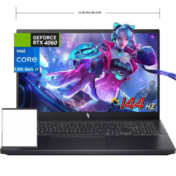 Acer Nitro V 15 2024 Newest Gaming Laptop, 15.6" IPS 144Hz FHD, Intel 10-Core i7-13620H, NVIDIA GeForce RTX 4060, 32GB DDR5 RAM, 2TB SSD, Backlit KB, Windows 11 Home - Image 2