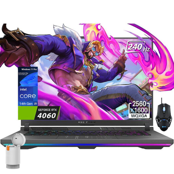 ASUS High Performance ROG Strix G16 Gaming Laptop, 16" 240Hz WQXGA Display, 14th Gen Intel i9-14900HX, 16GB DDR5 RAM, 1TB SSD, GeForce RTX 4060, Backlit KB, WiFi 6E, Windows 11 Pro,with Cefesfy G530 Mouse and Q20 Brush