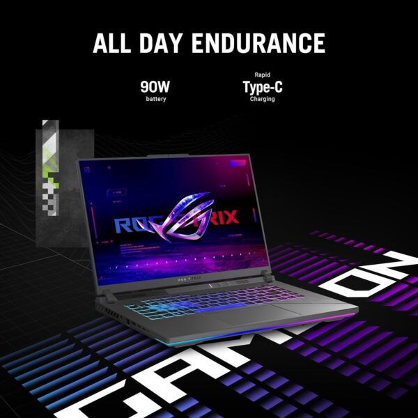ASUS High Performance ROG Strix G16 Gaming Laptop, 16" 240Hz WQXGA Display, 14th Gen Intel i9-14900HX, 16GB DDR5 RAM, 1TB SSD, GeForce RTX 4060, Backlit KB, WiFi 6E, Windows 11 Pro,with Cefesfy G530 Mouse and Q20 Brush - Image 4