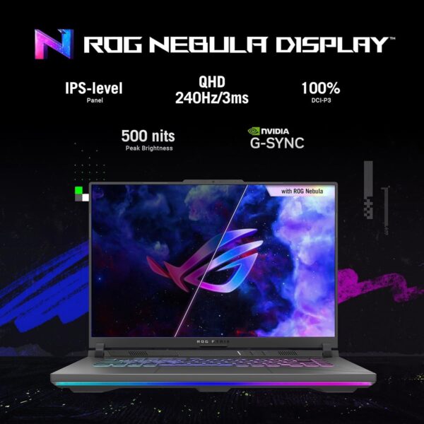 ASUS High Performance ROG Strix G16 Gaming Laptop, 16" 240Hz WQXGA Display, 14th Gen Intel i9-14900HX, 16GB DDR5 RAM, 1TB SSD, GeForce RTX 4060, Backlit KB, WiFi 6E, Windows 11 Pro,with Cefesfy G530 Mouse and Q20 Brush - Image 8