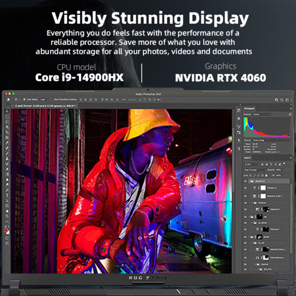ASUS ROG Strix G16 Gaming Laptop, 16" 240Hz QHD Display, Intel core i9-14900HX, NVIDIA GeForce RTX 4060, 32GB DDR5 RAM, 1TB SSD, Wifi6, Windows 11 Home, with 32GB USB Flash Drive - Image 5
