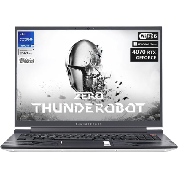 Thunderobot Zero 16 Gaming Laptop | 16" QHD+ 16:10 240Hz 2.5K Display | 14th Gen Intel Core i9-14900HX | GeForce RTX 4070 | 32GB DDR5 | 1TB SSD | RGB Backlit Keyboard | Wi-Fi 6 | Win 11 Home | White
