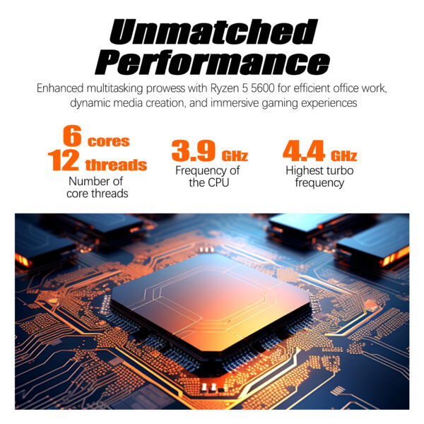 LXZ Desktop Computer PC Computer, R5 5600G, 4.4GHz, 16GB DDR4, 1TB NVMe SSD /R7 5700G, 4.4GHz, 32GB DDR4, 1TB NVMe SSD - Image 6