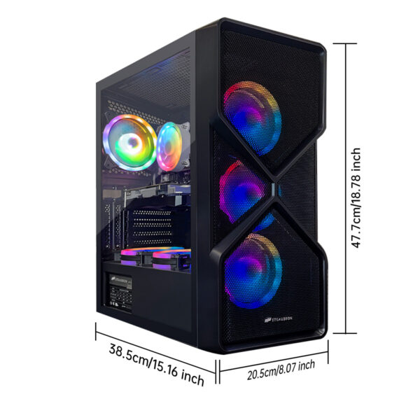 STGAubron Gaming PC Computer Desktop, GeForce RTX 2060 Super 8G, Core I7 8th up to 4.1GHz, 16G DDR4, 1T SSD, WiFi 6, RGB Fan x6, Windows 11 Home - Image 4