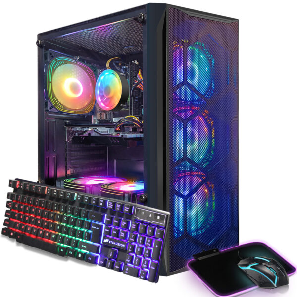 STGAubron Gaming Desktop PC, Radeon RX 580 8G GDDR5, Intel Core i7 up to 3.9G, 16G RAM, 1T SSD, 600M WiFi, RGB Fan x6, Windows 10 Home - Image 2