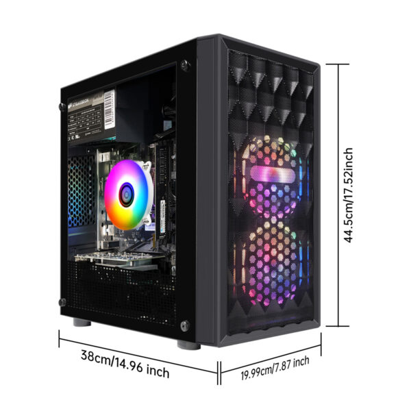 STGAubron Gaming PC Computer Desktop, Radeon RX 560 4G, Core I7 8th up to 4.1GHz, 16G DDR4, 512G SSD, 600M WiFi, RGB Fan x2, Windows 11 Home - Image 4