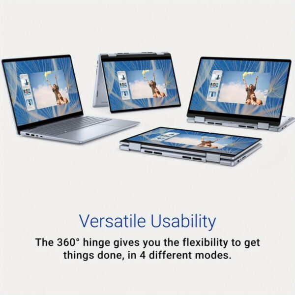 Dell Inspiron 14 2-in-1 Touchscreen Laptop, 14" FHD+ Display, Intel Core 5 120U Processor, 40GB DDR5, 2TB SSD, ‎Intel Graphics, Wi-Fi, Backlit Keyboard, Windows 11 Home, Ice Blue - Image 5