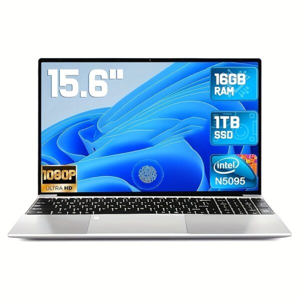 2025 Latest 15.6-inch Intel Core i5-1020G4 Laptop with 16GB RAM, 1TB SSD, 1080P Full HD Display, Backlit Keyboard, Fingerprint Security, Webcam, USB 3.0 & WiFi - Includes 32GB USB Drive