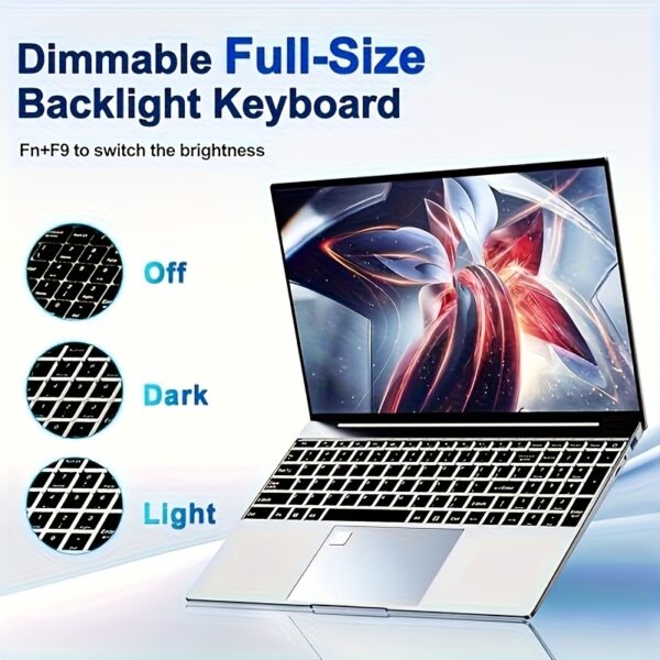 2025 Latest 15.6-inch Intel Core i5-1020G4 Laptop with 16GB RAM, 1TB SSD, 1080P Full HD Display, Backlit Keyboard, Fingerprint Security, Webcam, USB 3.0 & WiFi - Includes 32GB USB Drive - Image 5