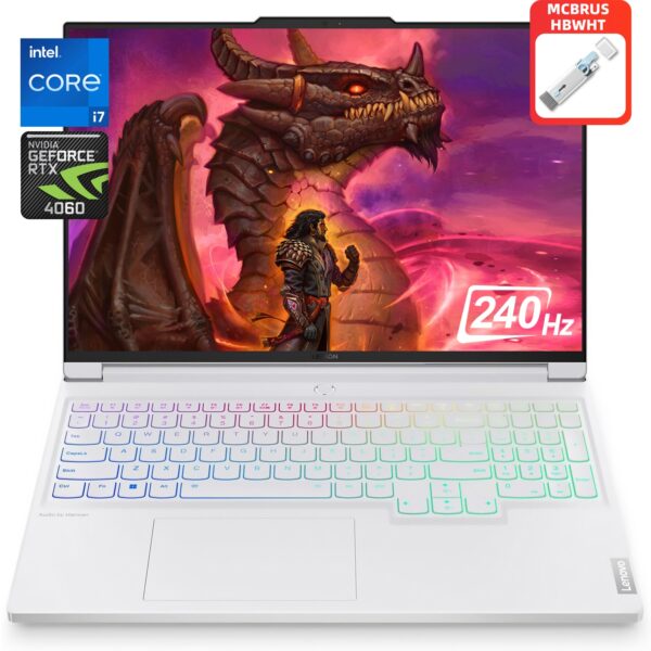 Lenovo Legion 7i Gaming Laptop, 16" WQXGA 2560 x 1600 240Hz, Intel 14th Gen Core i7-14700HX, 16GB DDR5, 1TB SSD, NVIDIA RTX 4060, Wi-Fi 6E, Windows 11 Home, with Cleanng Brush - Image 3