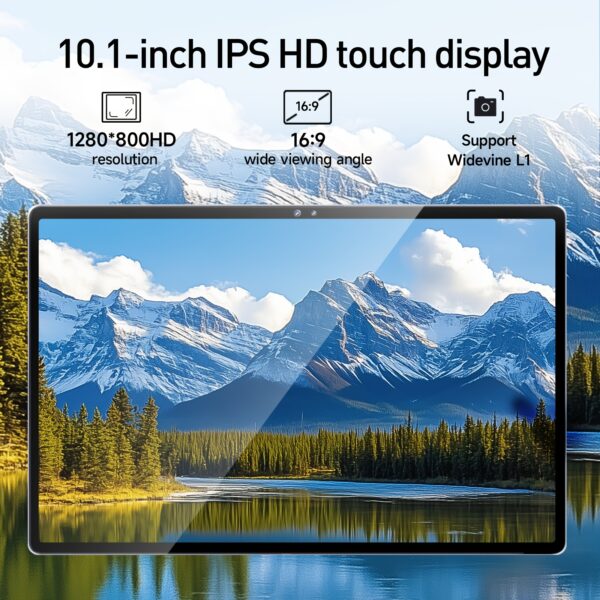 T606 Tablet Android 14 Tablet 12GB(4+8)RAM+128GB ROM HD Dual Cameras 1280*800 Resolution With Face Recognition 4G LTE Dual SIM Cards Can Make Calls Octa-core Processor Support Office Study And Entertainment With Keyboard And Mouse Christmas Gifts New Year Gifts - Image 2