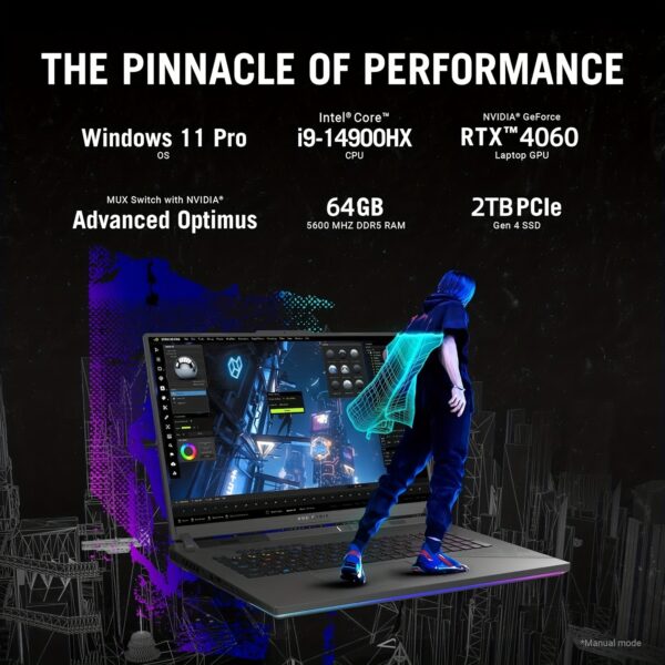 ASUS 2024 Newest ROG Strix G16 Gaming Laptop, 14th Gen 24-Core I9-14900HX(24 Cores), GeForce RTX 4060 8GB GDDR6, 16" 240Hz QHD+ Screen, 64GB DDR5, 2TB SSD, Backlit KB, Wi-Fi 6E, Win11 Pro, with Mouse - Image 2