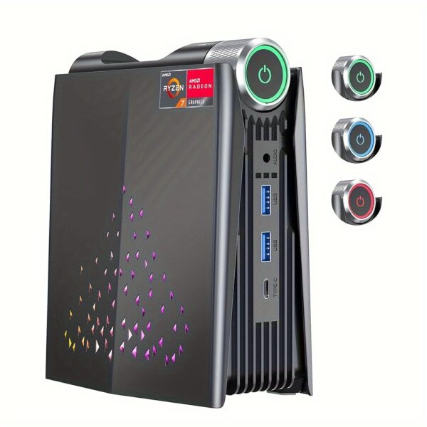 ACEMAGIC Gaming PC Ryzen Mini PC, AMD Ryzen 7 5700U(up to 4.3Ghz) 32GB DDR4 1TB NVME SSD Mini Desktop Computer, Mini Computers, 4K UHD, RGB Lights, 3 Adjustable Mode PC Gaming - Image 3