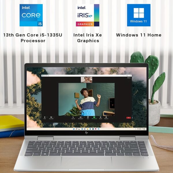 HP 2024 Newest Envy 2-in-1 Business Laptop, Microsoft Office Lifetime License, 14" FHD Touch Screen, Intel 10-Core I5-1335U CPU, 8GB RAM, 1TB SSD, Fingerprint Reader, WiFi 6E, Windows 11 Home - Image 2