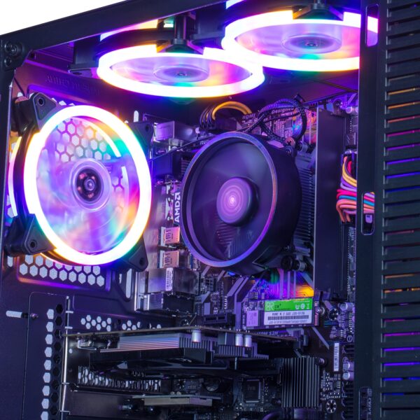 MXZ Gaming PC Desktop Computer, AMD Ryzen 5 4500 3.6GHz, GeForce RTX 3060, 16GB(8G*2) DDR4, NVME 500GB SSD, 6RGB Fans, Gamer Desktop Computer (R5 4500|RTX3060) - Image 6