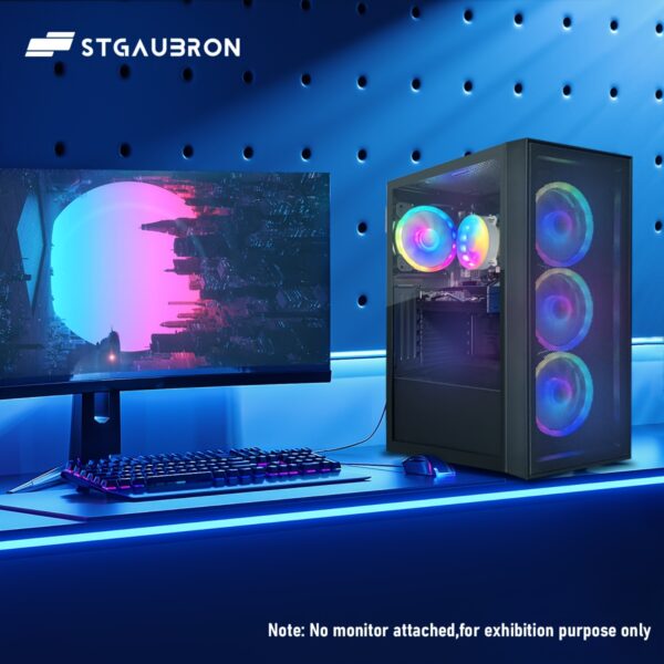 STG Aubron Gaming PC Computer Desktop, Radeon RX 580 8G, Core I7 8th up to 4.1 GHz, 16G DDR4, 512G SSD, 600M WiFi, RGB Fan x4, Windows 11 Home - Image 4