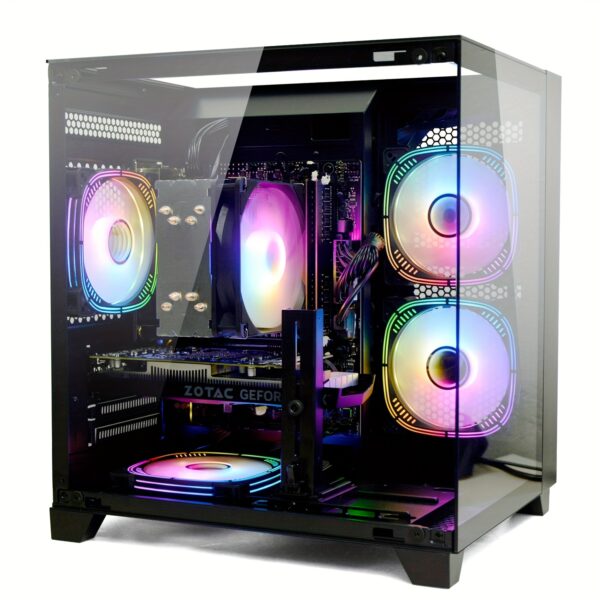 LXZ Gaming PC Desktop, I5-12400F, 2.5GHz, GeForce RTX 3050 6GB, 16GB DDR4 RAM, 1TB NVME SSD, for Gaming And Work, Black