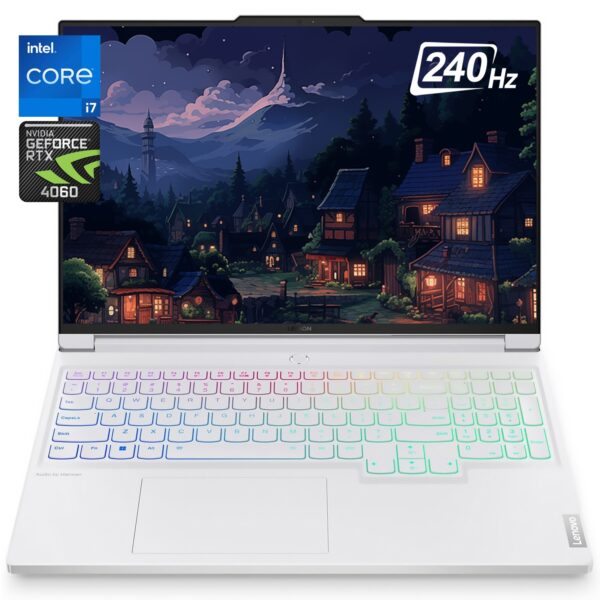 For Lenovo Legion 7i Gaming Laptop, 16" 2560 x 1600 240Hz, Intel 14th Gen Core i7-14700HX, 64GB DDR5, 4TB SSD, NVIDIA RTX 4060, Backlit KB, Numeric Keypad, Fingerprint, Wi-Fi 6E, Windows 11 Home, Glacier White