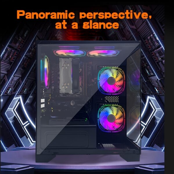 Gawfolk Gaming PC AMD Ryzen7 5700G Quad-Core Processor (up To 3.8GHz).32GB DDR4-RAM-3200Mhz-1TB NVMe SSD, AMD Radeon Vega 6 Graphics, DesktopBlack - Image 5