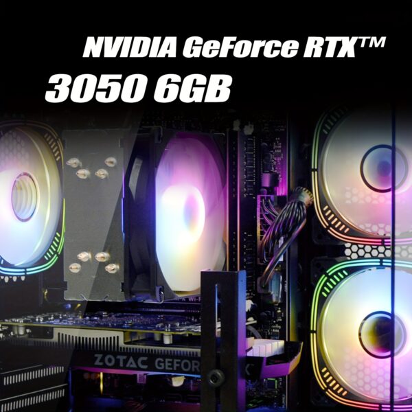 LXZ Gaming PC Desktop, I5-12400F, 2.5GHz, GeForce RTX 3050 6GB, 16GB DDR4 RAM, 1TB NVME SSD, for Gaming And Work, Black - Image 7