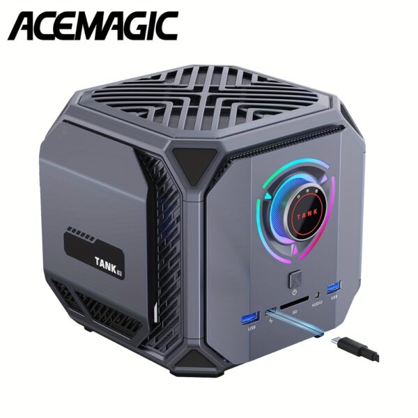 ACEMAGIC M1A DIY Gaming PC, I7 12700H(14C/20T, Up To 4.7GHz) Mini Desktop, RTX 3060, 32GB DDR5 & 1TB PCle3.0x4 SSD/8K 4-Screen/WiFi6/DP1.4/USB 4 Gaming Computer