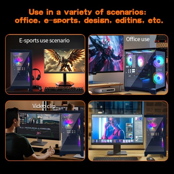 Gawfolk Gaming PC AMD Ryzen7 5700G Quad-Core Processor (up To 3.8GHz).32GB DDR4-RAM-3200Mhz-1TB NVMe SSD, AMD Radeon Vega 6 Graphics, DesktopBlack - Image 6