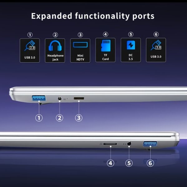 2025 15.6-inch Thin & Light Laptop, Intel N5095 Processor (up To 2.9GHz), 16GB RAM, 1TB SSD, 1920*1080 FHD IPS Display, Webcam, WiFi, USB3.0, Backlit Keyboard, New Year'S And Valentine'S Day Gift For Students, Business People - Image 8