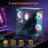 Gawfolk Gaming PC AMD Ryzen7 5700G Quad-Core Processor (up To 3.8GHz).32GB DDR4-RAM-3200Mhz-1TB NVMe SSD, AMD Radeon Vega 6 Graphics, DesktopBlack