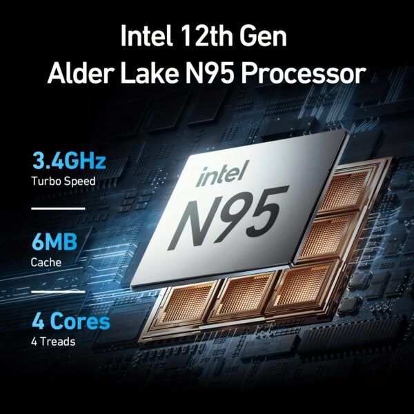 Latest 16-inch Full HD Laptop, 16GB RAM 512GB PCIe SSD, 12th Gen Intel N95 Processor (up to 3.4GHz), Full-featured Work Laptop, Special Features Fingerprint Reader, HD Audio, Backlit Keyboard, Memory Card Slot, Numeric Keypad, Integrated Graphics, Student And Business Office Laptop - Image 2