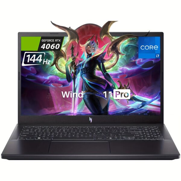 Acer 2024 Newest Nitro V 15 Gaming Laptop - 15.6" 144Hz FHD IPS Display, Intel 10-Core i7-13620H, NVIDIA GeForce RTX 4060, 64GB DDR5 RAM, 1TB SSD, Windows 11 Pro, Wi-Fi 6, True Backlit Keyboard, Obsidian Black, Highperformance Computing | Sleek Design | Gddr6 Vram