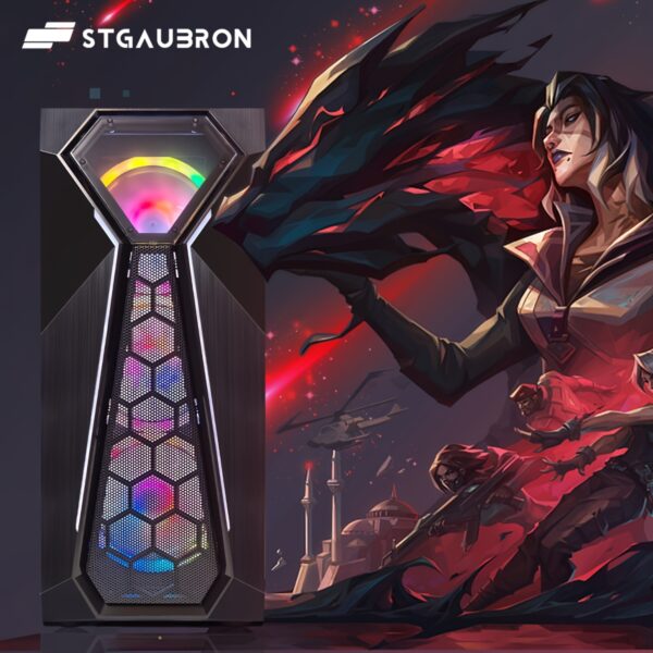 STGAubron Gaming PC Desktop Computer, 10th Gen G5905 3.5G, Radeon RX 550, 16GB DDR4 RAM, 512GB SSD, 600m WiFi, RGB Fan X 4, Windows 11 Home - Image 7