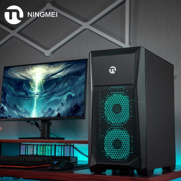 Ningmei Gaming Desktop PC AMD Ryzen 7 5700G, Radeon Vega8, 16GB DDR4 RAM, 1TB SSD, 6 RGB Fans, Gaming Desktop - Image 3