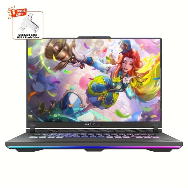 ASUS ROG Strix G16 Gaming Laptop, 16" 240Hz QHD Display, Intel Core I9-14900HX, 32GB DDR5 RAM, 1TB SSD, NVIDIA GeForce RTX 4060, WiFi 6, Backlit Keyboard, Windows 11 Home, with 32GB USB