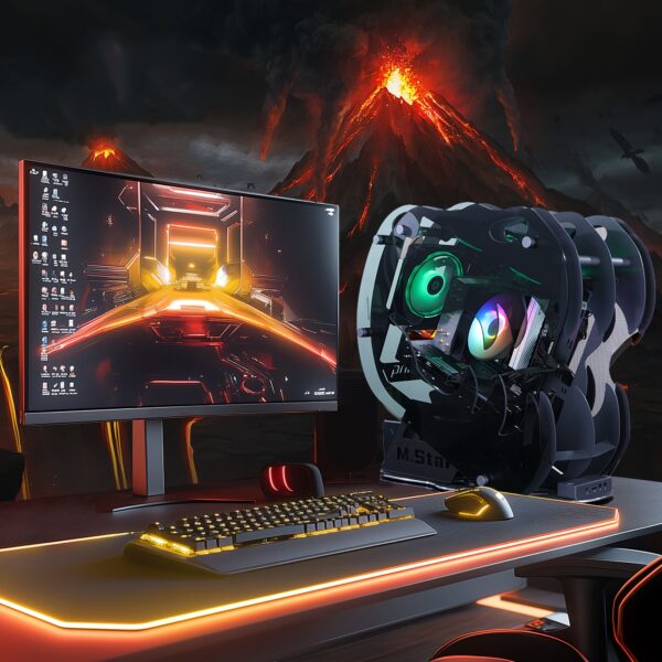 Mloong Gaming PC AMD Ryzen 5 7500F, GeForce RTX 4060 Ti 8G, 1TB NVME SSD, 32GB DDR5, 3ARGB Fans, Gaming Desktop - Image 4