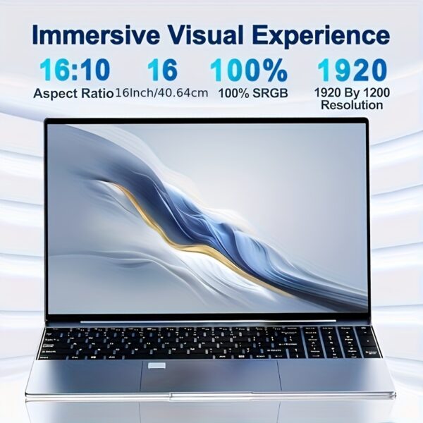 2025 Latest 15.6-inch Intel Core i5-1020G4 Laptop with 16GB RAM, 1TB SSD, 1080P Full HD Display, Backlit Keyboard, Fingerprint Security, Webcam, USB 3.0 & WiFi - Includes 32GB USB Drive - Image 2