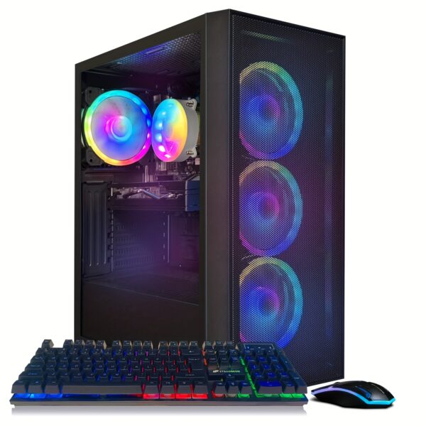 STG Aubron Gaming PC Computer Desktop, Radeon RX 580 8G, Core I7 8th up to 4.1 GHz, 16G DDR4, 512G SSD, 600M WiFi, RGB Fan x4, Windows 11 Home - Image 3