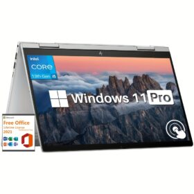 HP Envy X360 2-in-1 Touchscreen Laptop, with Microsoft Office Lifetime License, 14" FHD, Intel I5-1335U, 8GB RAM, 512GB SSD, Fingerprint Reader, Backlit Keyboard, 5MP Camera, WiFi 6E, Win 11 Pro