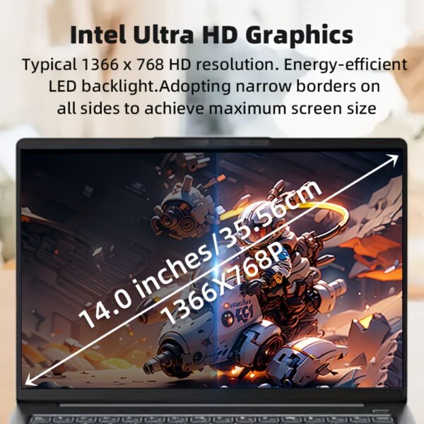 Lenovo Ideapad 1 Laptop 14" HD Display Intel Celeron N4020 Processor, 4GB RAM 64GB eMMC + 128GB SD Card, 10-Hour Battery, Wi-Fi 6, Windows 11 Home, Privacy Camera, Audio, Grey - Student & Business Laptop, Longlasting Battery | Sleek Design | Lightweight Design - Image 3