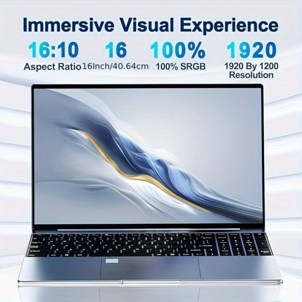 2025 Latest 15.6-inch Intel Core i5-10210U Laptop (Up to 2.9GHz) 16GB RAM 512GB SSD, 1080P Full HD IPS Display, Backlit Keyboard, Fingerprint Security, Webcam, USB 3.0 & WiFi, 5000mAh Battery for Business, Students, Professionals, Professional Work | Sleek Design | Precision Tracking Pad - Image 2