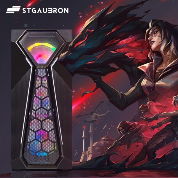 STGAubron Gaming PC Desktop - Radeon RX 550, 10th Gen Intel Core i5-9400F, 16GB DDR4, 512GB SSD, 600M WiFi, RGB Fan X 4, Windows 11 Home, RGB Keyboard & Mouse, Gaming Keyboard, Gaming Mouse, Gaming Accessories - Image 5