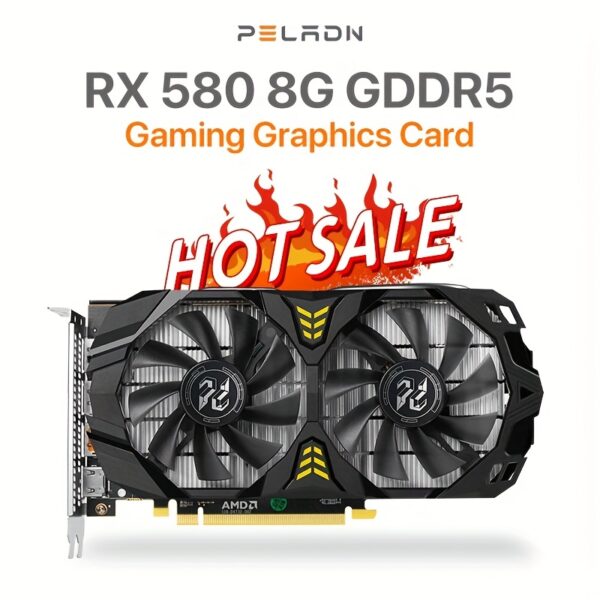 PELADN RX 580 8GB Graphics Card GPU DirectX 12 256-Bit GDDR5 PCI Express 3.0 Gaming Video Card - Image 3