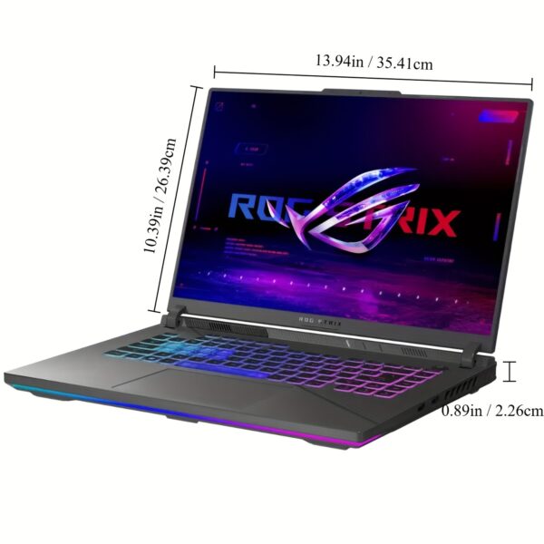 ASUS ROG Strix G16 Gaming Laptop, 16" 240Hz QHD Display, Intel Core I9-14900HX, 64GB DDR5 RAM, 2TB SSD, NVIDIA GeForce RTX 4060, WiFi 6, Backlit Keyboard, Windows 11 Home, with 32GB USB - Image 7