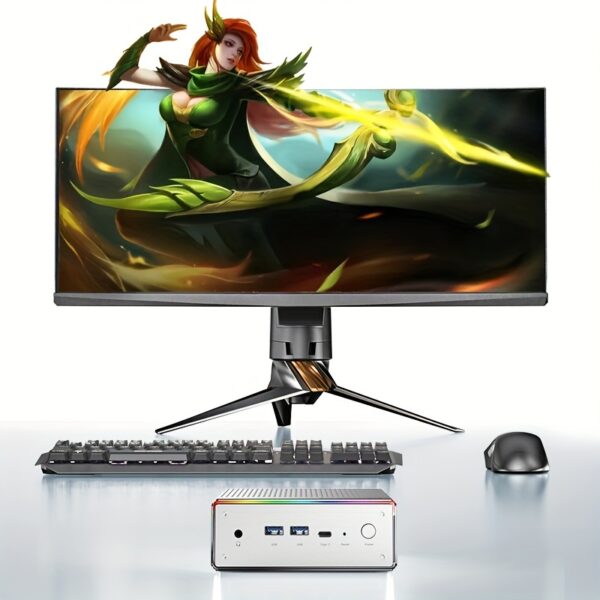 PELADN Gaming Minicom, AMD Ryzen 7 7840HS(8C/16T, Up To 5.1GHz)Radeon 780M 32GB DDR5 5600Mhz RAM, 1TB SSD, 4K HD, BT5.2, WiFi6 2.4G/5G, Business SM. All Desktop PC RGB Lights - Image 6