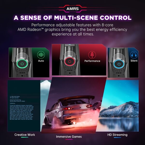ACEMAGIC Gaming PC Ryzen Mini PC, AMD Ryzen 7 5700U(up to 4.3Ghz) 32GB DDR4 1TB NVME SSD Mini Desktop Computer, Mini Computers, 4K UHD, RGB Lights, 3 Adjustable Mode PC Gaming - Image 8