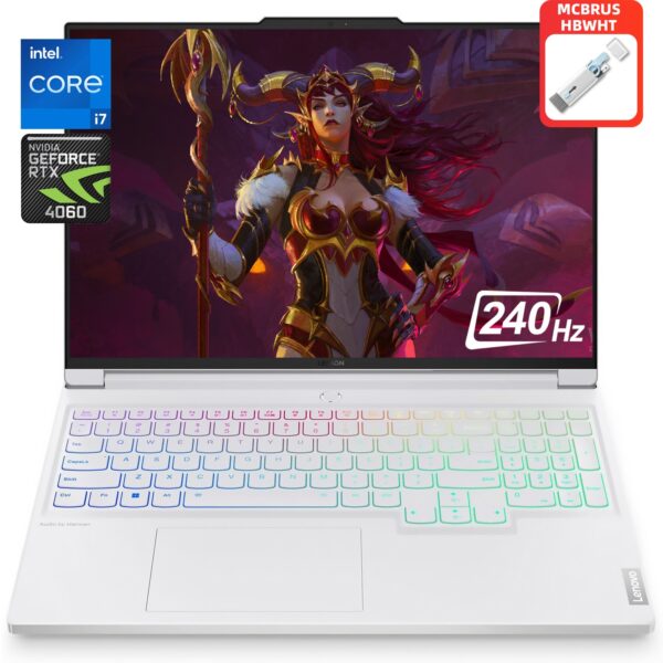 Lenovo Legion 7i Gaming Laptop, 16" WQXGA 2560 x 1600 240Hz, Intel 14th Gen Core i7-14700HX, 32GB DDR5, 1TB SSD, NVIDIA RTX 4060, Wi-Fi 6E, Windows 11 Home, with Cleanng Brush