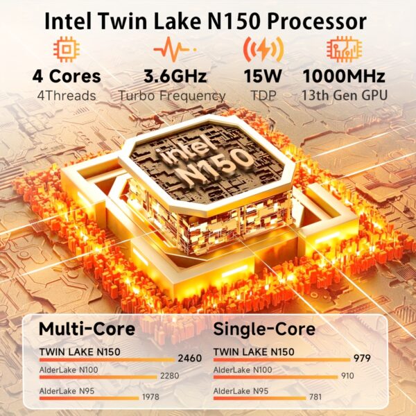 CHUWI Hi10 X1 10.1" 2-in-1 Convertible Tablet Laptop with Keyboard, 13th Gen Intel N150 Processor, 8GB RAM 256GB SSD, Windows 11 Home, 1280x800 IPS Display, WiFi6 & Wireless 5.2, Dual Camera, Headphone Jack, USB-C/USB 3.2, LPDDR5 - Image 3